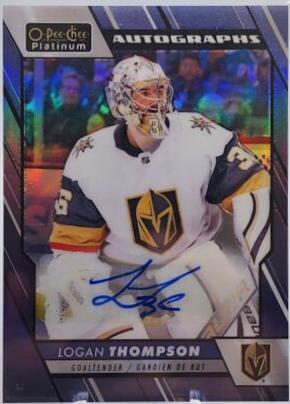 Logan Thompson #BA-LT Hockey Cards 2023 O-Pee-Chee Platinum Blue Rainbow Autographs