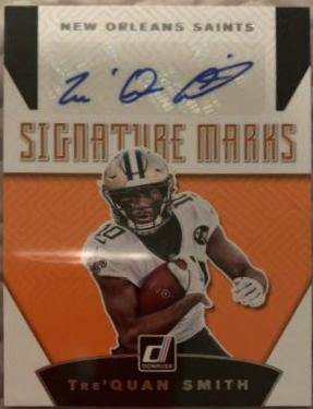 Tre'Quan Smith #SM 3 Football Cards 2019 Donruss Signature Marks Autographs