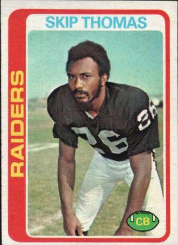 Skip Thomas #8 Football Cards 1978 Topps