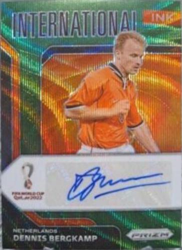 Dennis Bergkamp Soccer Cards 2022 Panini Prizm World Cup International Ink Autograph