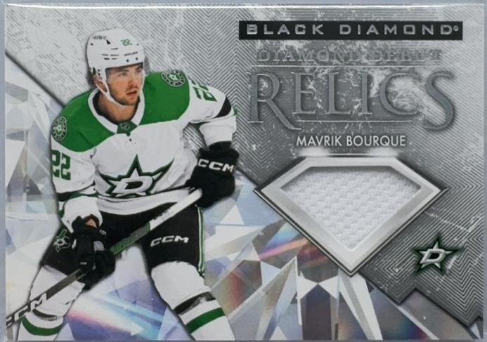 Mavrik Bourque #DD-MB Hockey Cards 2024 Upper Deck Black Diamond Debut Relics Jersey
