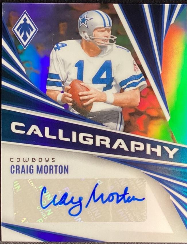 Craig Morton #C-CMN Football Cards 2024 Panini Phoenix Calligraphy