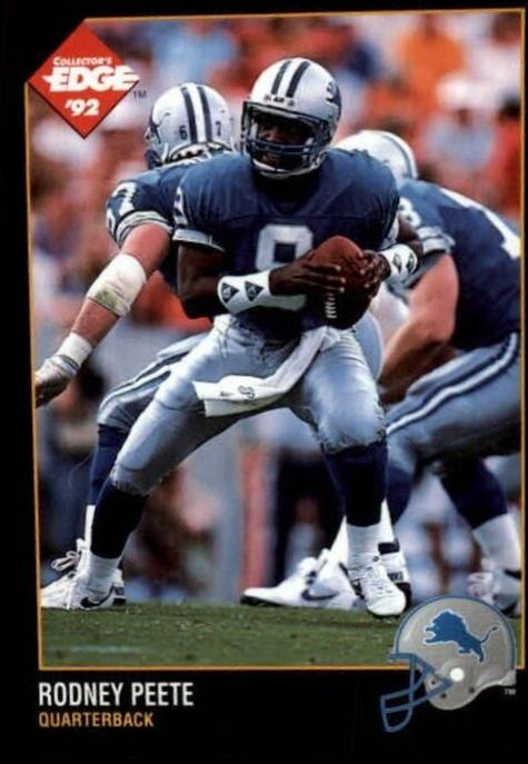 Rodney Peete #47 Football Cards 1992 Collector's Edge