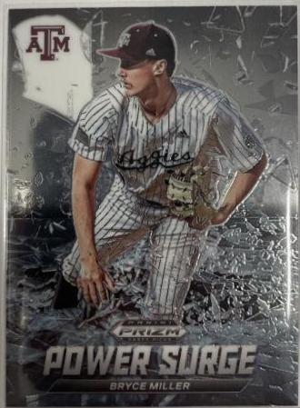 Bryce Miller #PS-BM Baseball Cards 2021 Panini Prizm Draft Picks Power Surge