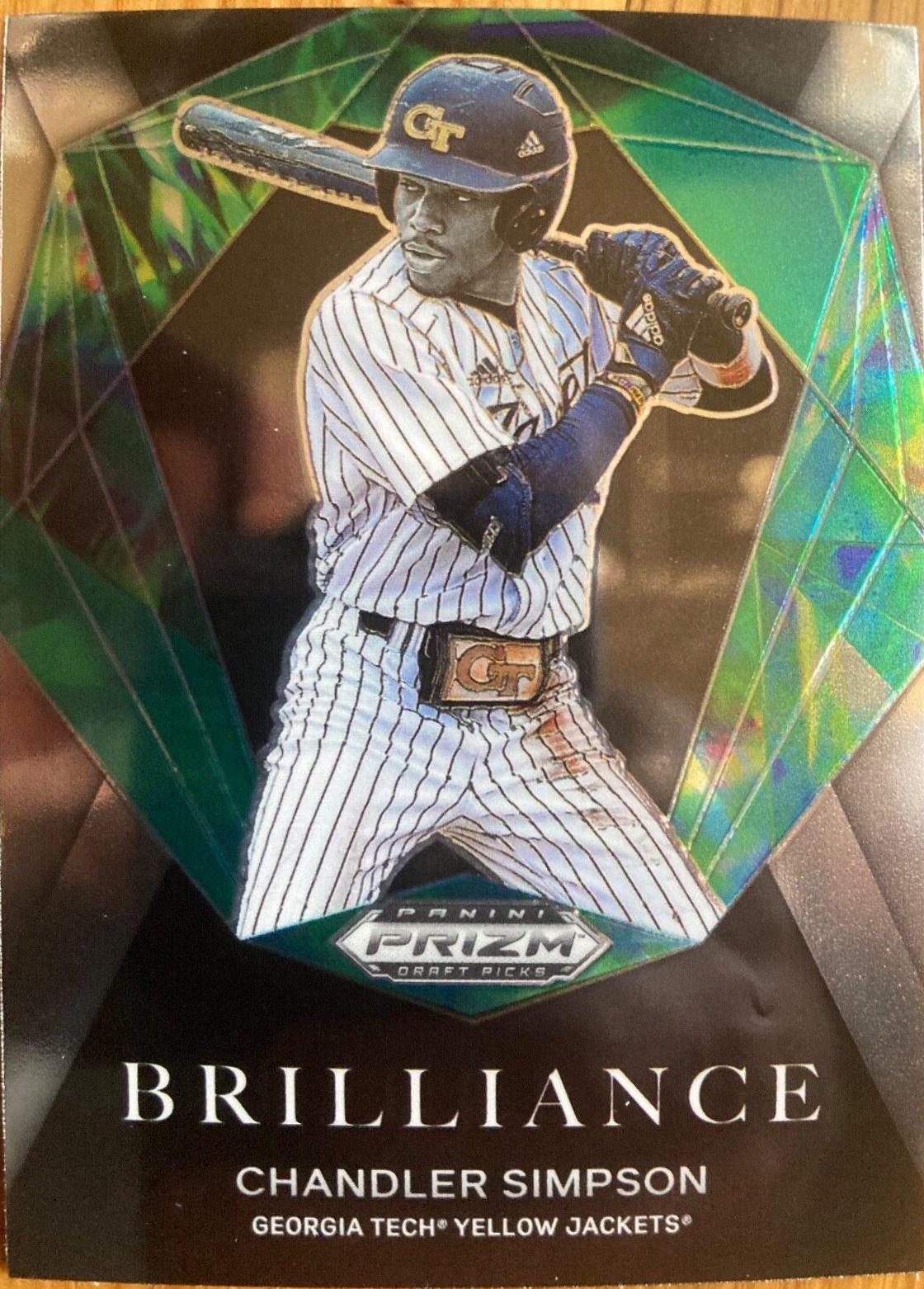 Chandler Simpson #BR-CS Baseball Cards 2022 Panini Prizm Draft Picks Brilliance