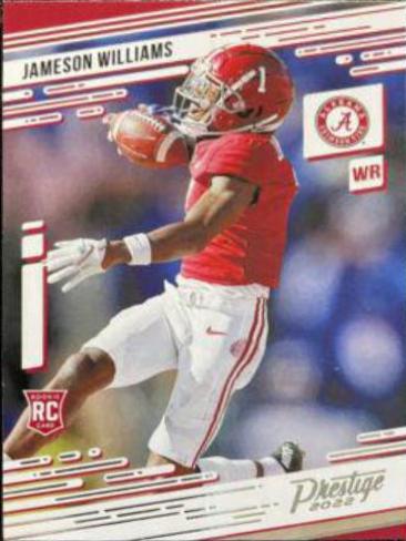 Jameson Williams #5 Football Cards 2022 Panini Chronicles Draft Picks Prestige