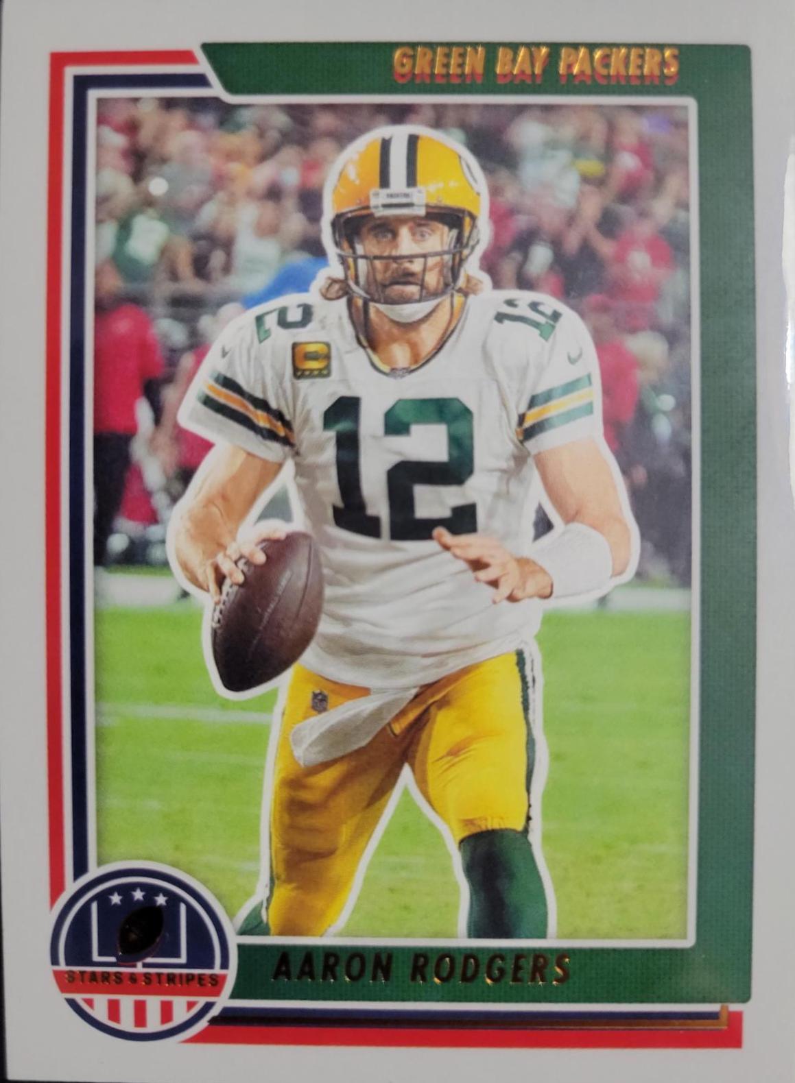 Aaron Rodgers #STS-ARO Football Cards 2021 Panini Chronicles Stars and Stripes