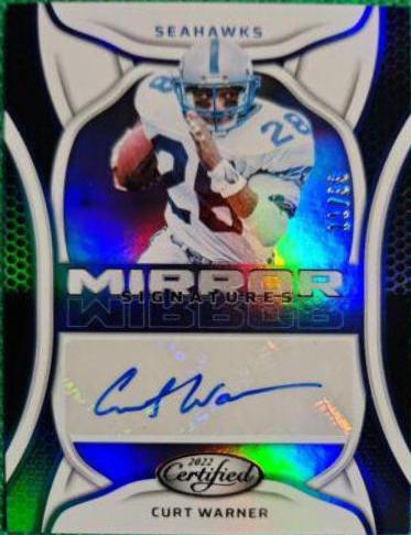 Curt Warner #MS-CW 2022 Panini Certified Football Mirror Signatures