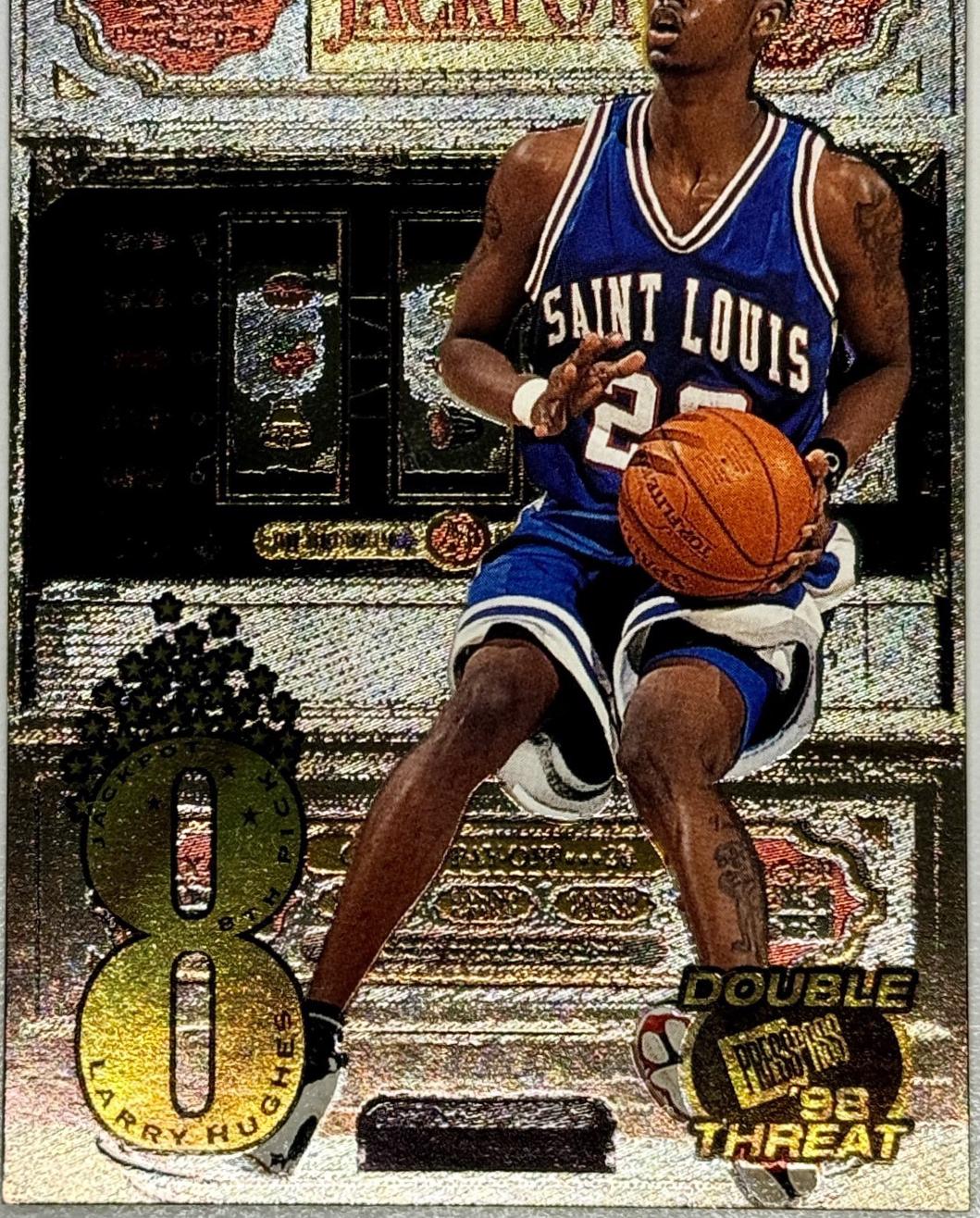 Larry Hughes #J4A Basketball Cards 1998 Press Pass Double Threat Jackpot