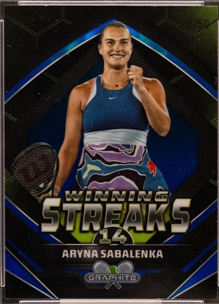 Aryna Sabalenka #WS-AS Tennis Cards 2024 Topps Graphite Winning Streaks
