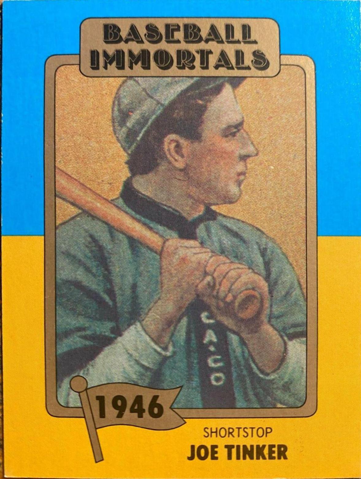 Joe Tinker #47 Baseball Cards 1980 Baseball Immortals
