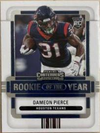 Dameon Pierce #ROY-DPI Football Cards 2022 Panini Contenders Rookie of the Year