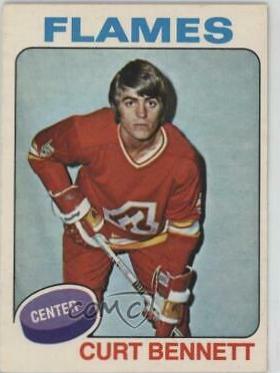 Curt Bennett #8 Hockey Cards 1975 O-Pee-Chee