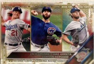 2015 National League Earned Run Average Leaders: Zack Greinke / Jake Arrieta / Clayton Kershaw
