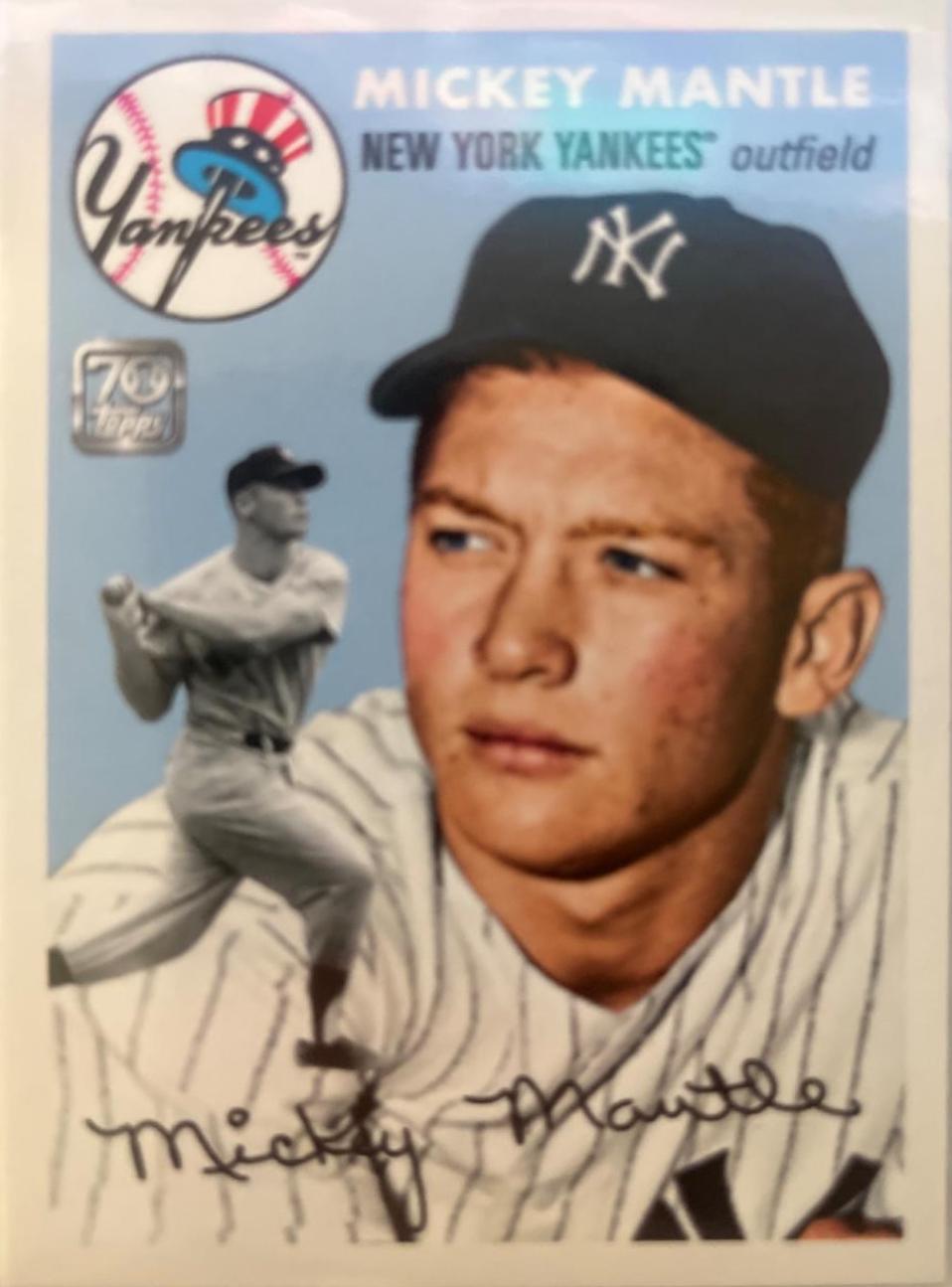 Mickey Mantle #7 Baseball Cards 2021 Topps x Mickey Mantle