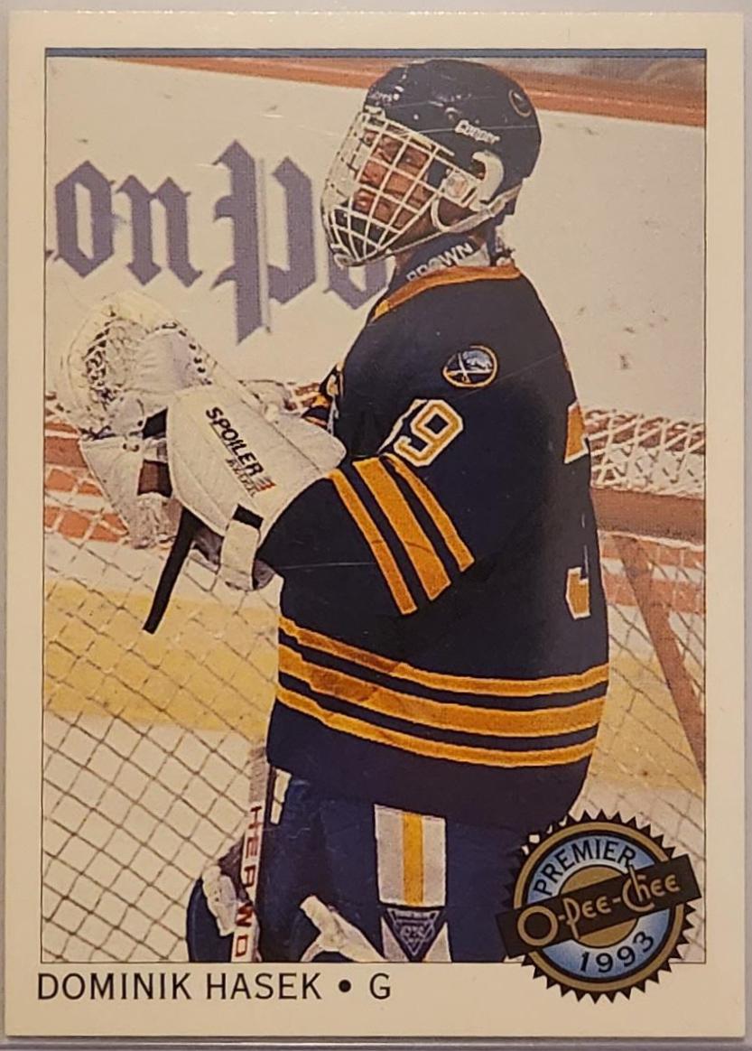 Dominik Hasek #50 Hockey Cards 1993 O-Pee-Chee Premier