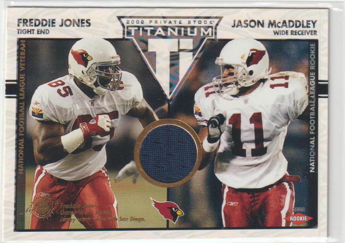 Freddie Jones / Jason Mcaddley #101 2002 Pacific Private Stock Titanium Football