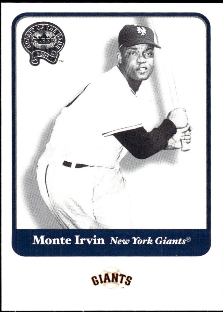 Monte Irvin #17 2001 Fleer Greats of the Game Baseball