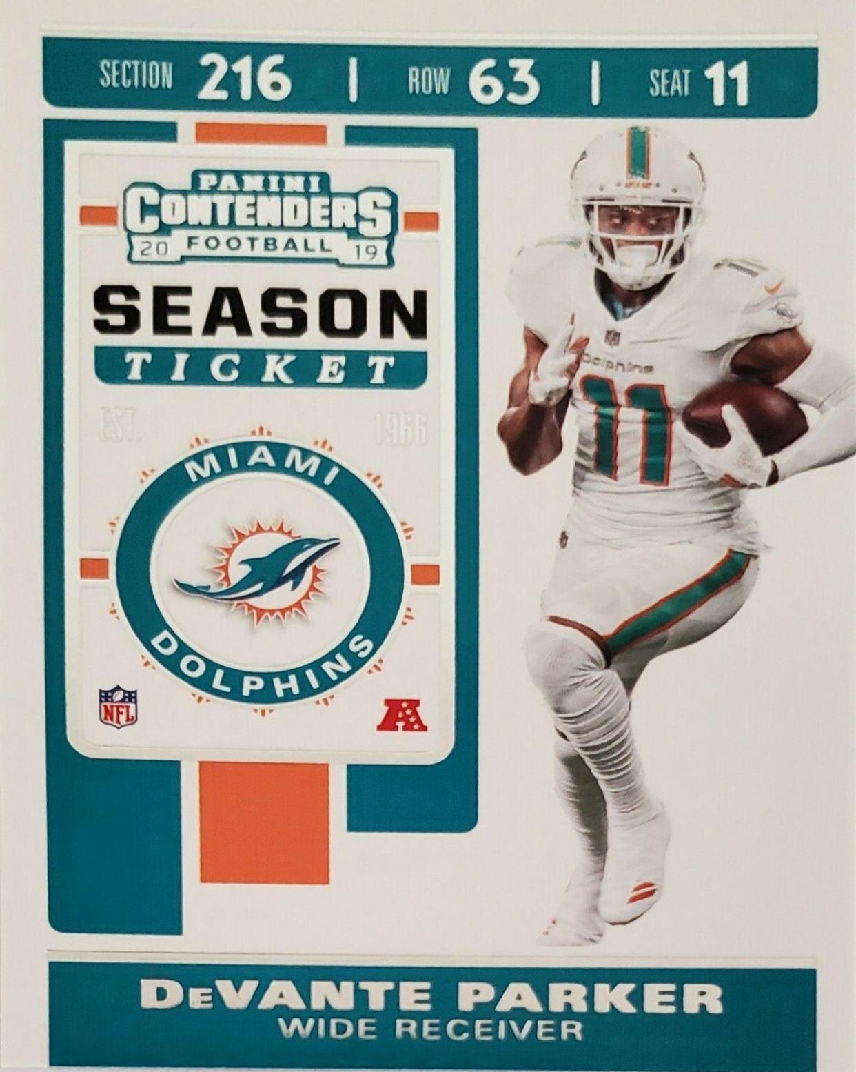 DeVante Parker #8 Football Cards 2019 Panini Contenders