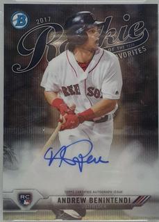 2017 BOWMAN ROOKIE OF THE YEAR ROY FAVORITES AUTOGRAPH ABE ANDREW BENINTENDI