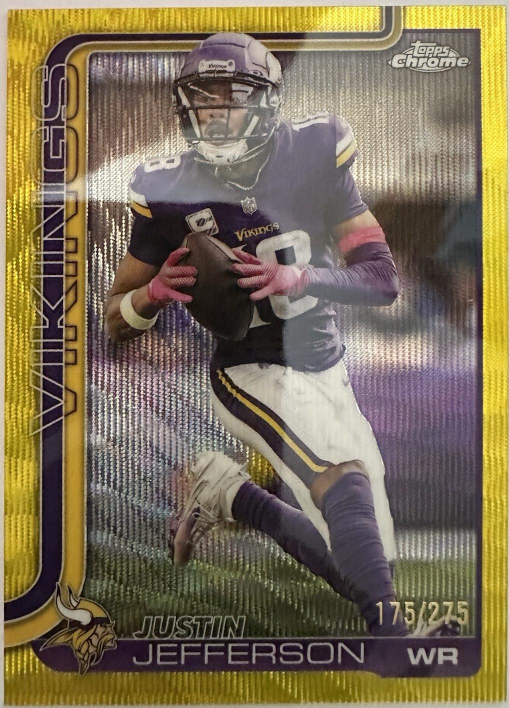 Justin Jefferson [Yellow Wave Refractor] #195
