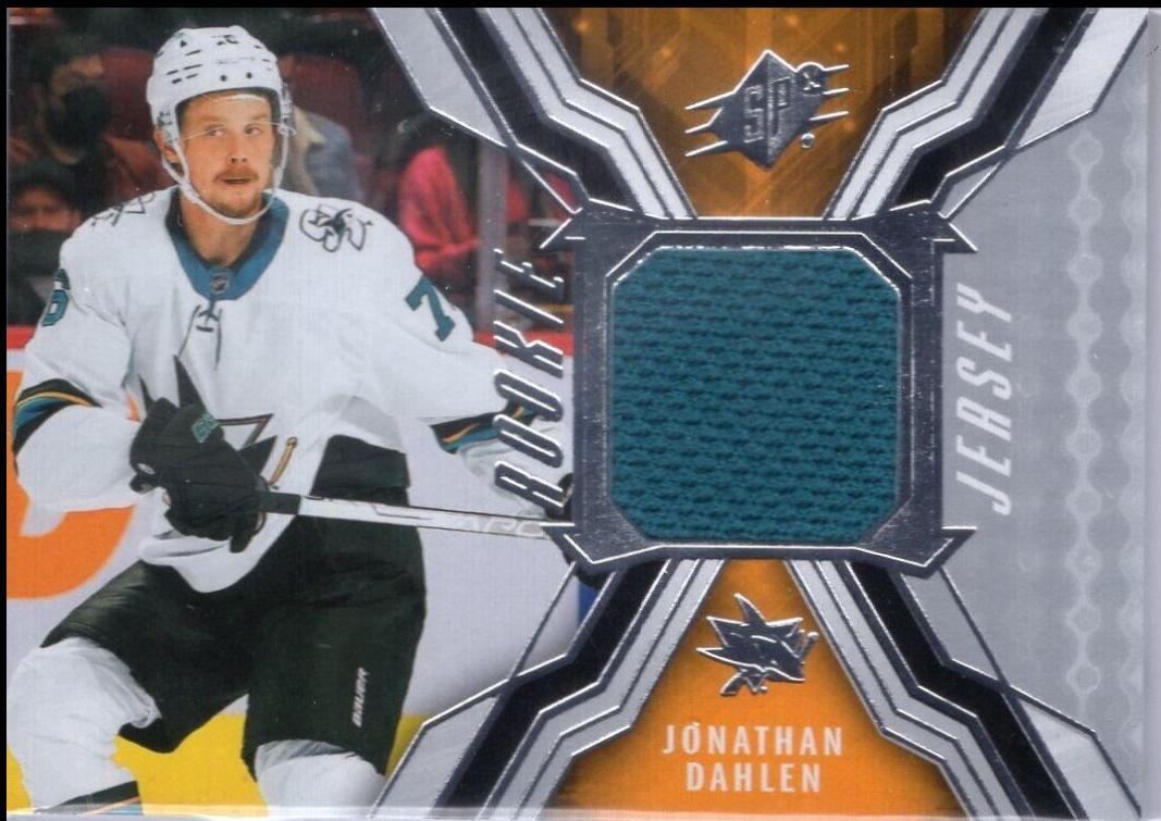 Jonathan Dahlen #RJ-DA Hockey Cards 2021 SPx Rookie Jersey