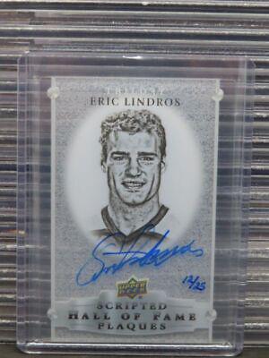 Eric Lindros #SHF-EL Hockey Cards 2022 Upper Deck Trilogy Scripted Hall of Fame Plaques Autograph