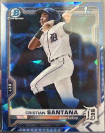 Cristian Santana #BCP-186 2021 Bowman Chrome Sapphire Prospects Baseball