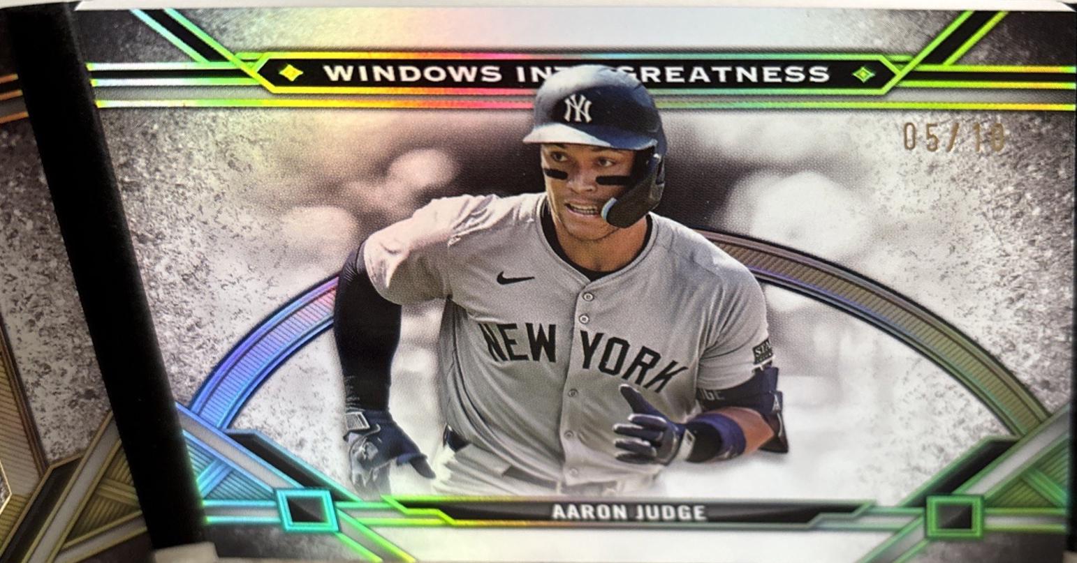 Aaron Judge #WGR-AJ Baseball Cards 2024 Topps Triple Threads Windows Into Greatness Relic Book