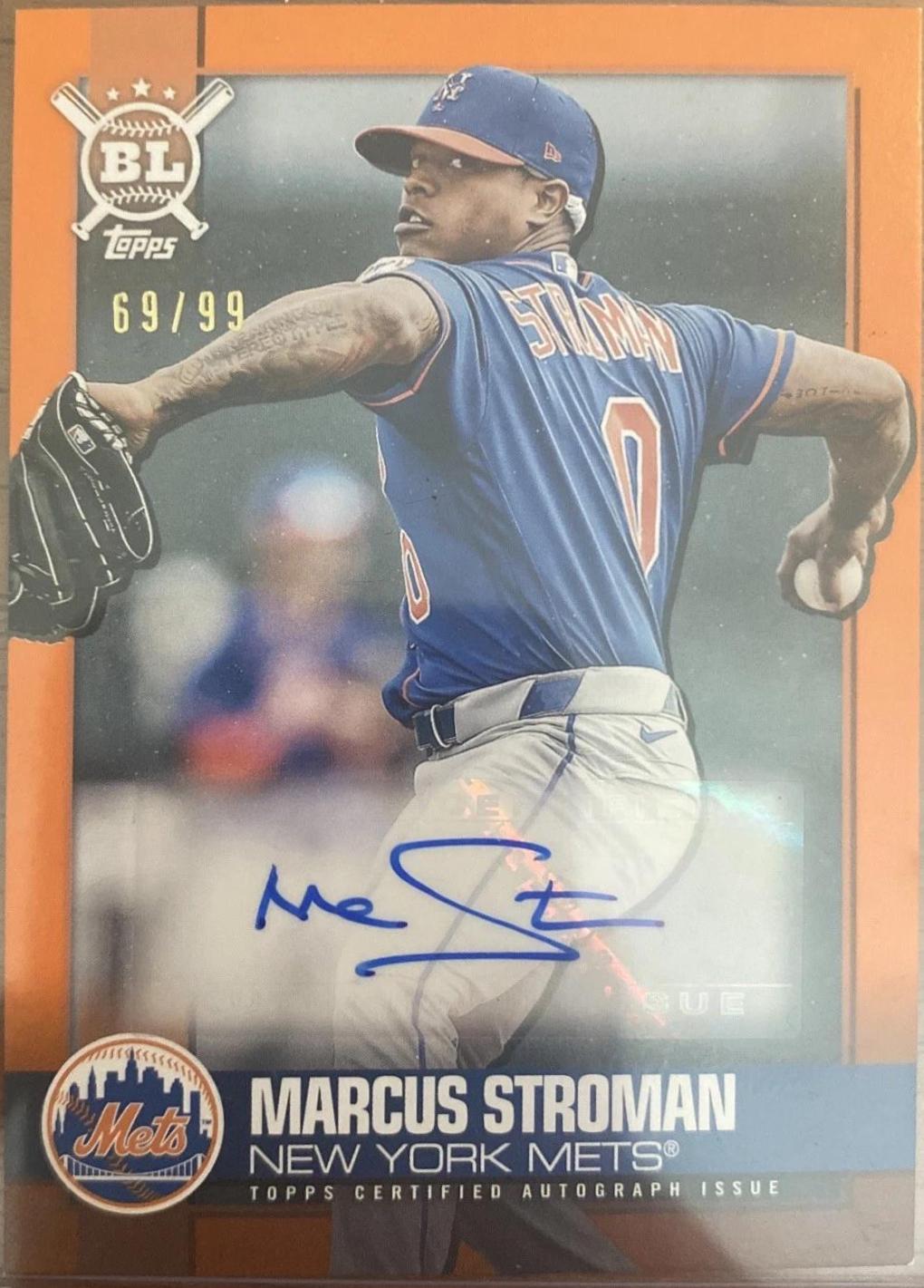 Marcus Stroman #BLA-MA Baseball Cards 2021 Topps Big League Autographs