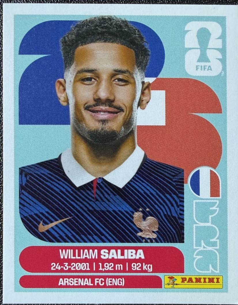 William Saliba #FRA4 2026 Panini FIFA World Cup Stickers