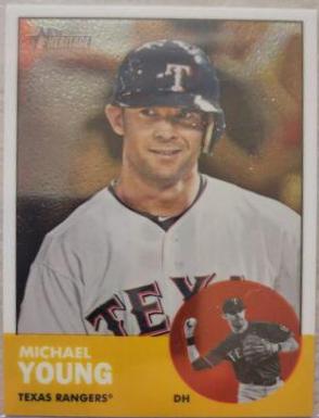 Michael Young #HP11 Baseball Cards 2012 Topps Heritage Chrome
