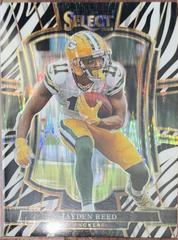 Jayden Reed [Zebra Prizm Shock] #166 Prices | 2025 Panini Select