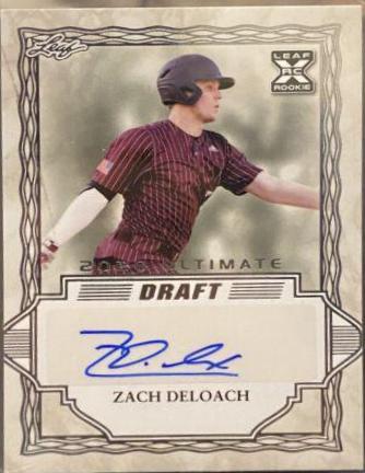 Zach DeLoach #BA-ZDL 2020 Leaf Ultimate Autographs Baseball
