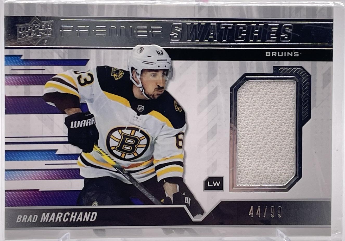 Brad Marchand #PS-BM Hockey Cards 2019 Upper Deck Premier Swatches