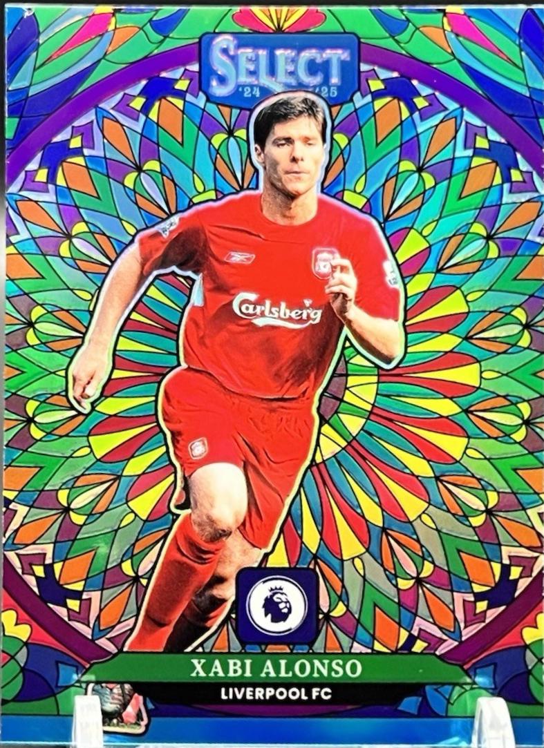 Xabi Alonso #21 Soccer Cards 2024 Panini Select Premier League Stained Glass