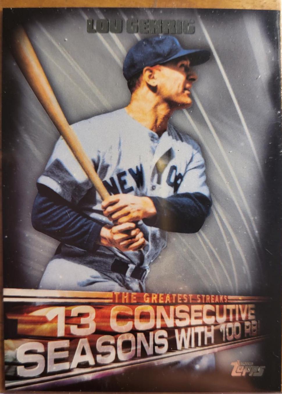 Lou Gehrig #GS-10 Baseball Cards 2016 Topps the Greatest Streaks