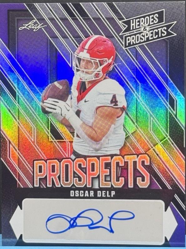 Oscar Delp #AP-OD1 2024 Leaf Heroes & Prospects Prospect Autograph Football