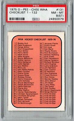 Checklist 1-132 #131 Hockey Cards 1975 O-Pee-Chee WHA