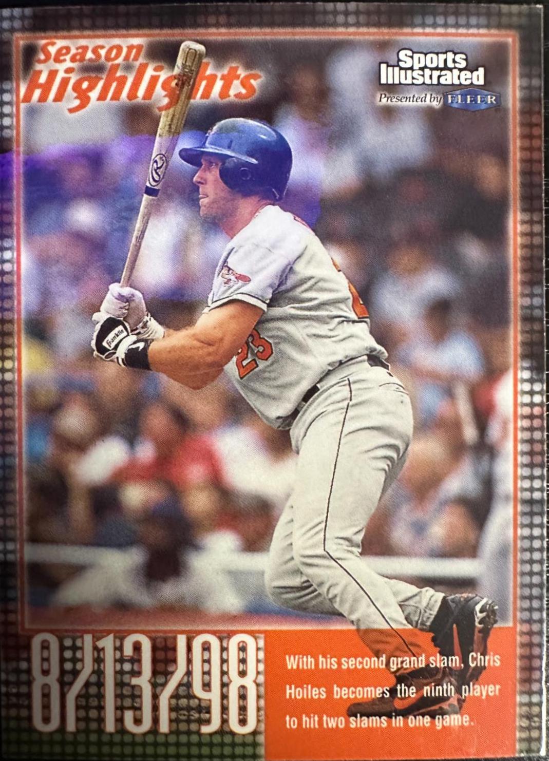 Chris Hoiles #27 Baseball Cards 1999 Sports Illustrated