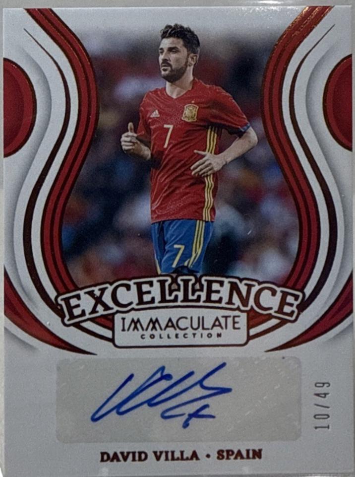 David Villa #34 2024 Panini Immaculate Excellence Autograph Soccer