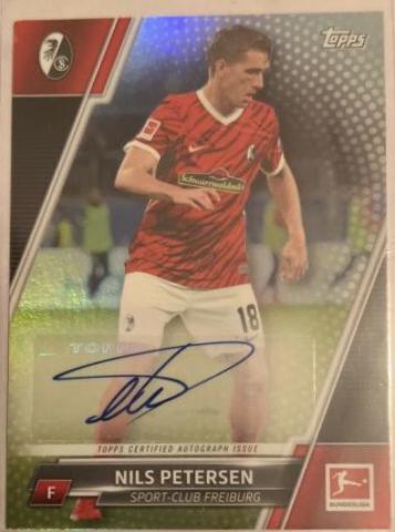 Nils Petersen #BCA-NP Soccer Cards 2021 Topps Bundesliga Autographs