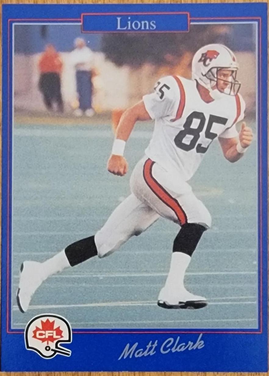 Matt Clark #180 1991 Jogo Cfl Football
