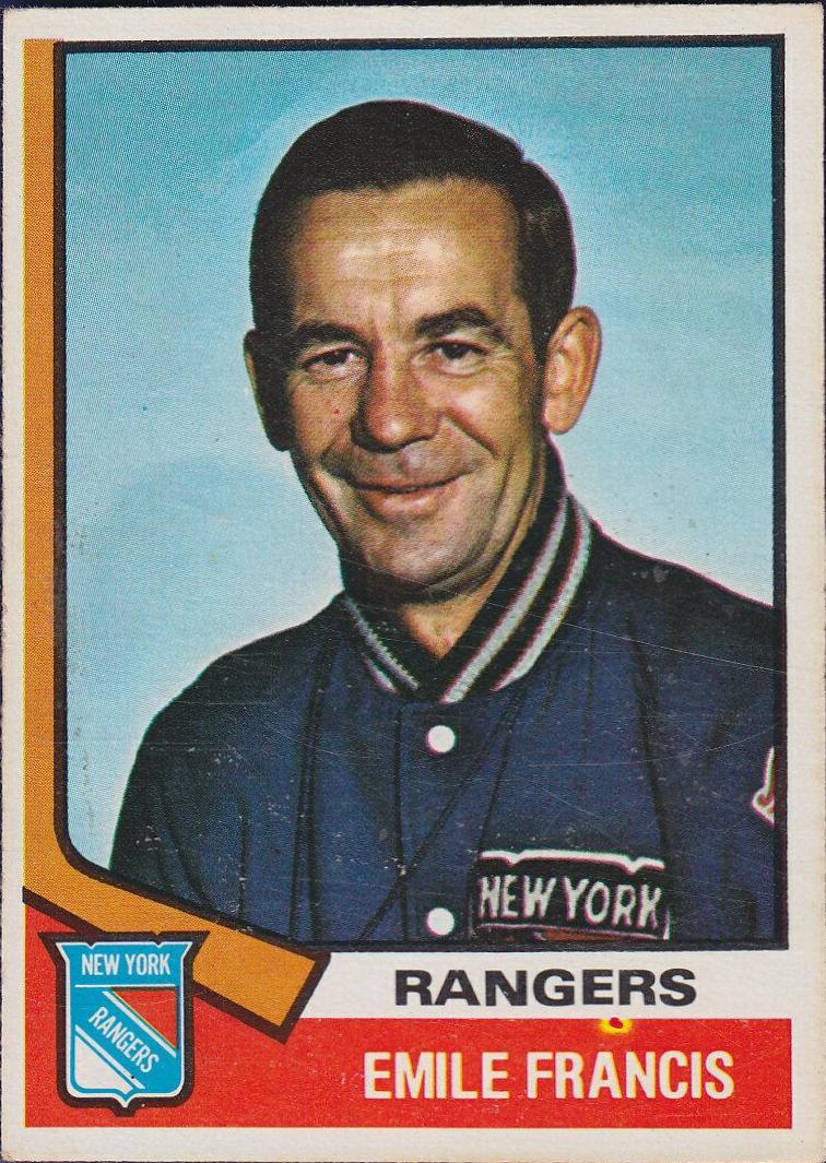 Emile Francis #9 Hockey Cards 1974 O-Pee-Chee