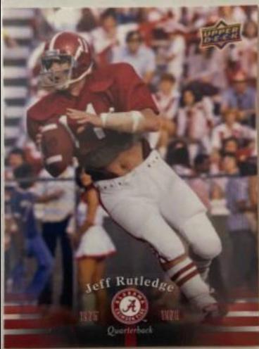 Jeff Rutledge #29 2012 Upper Deck University Of Alabama Football