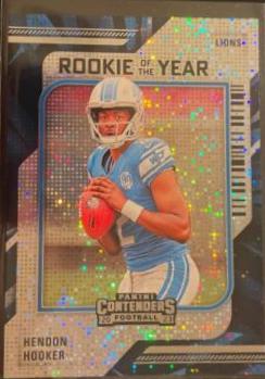 Hendon Hooker #8 Football Cards 2023 Panini Contenders Rookie of the Year