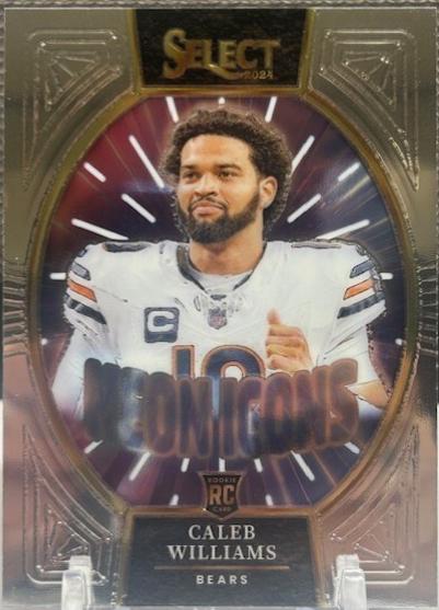 Caleb Williams #4 Football Cards 2024 Panini Select Neon Icons
