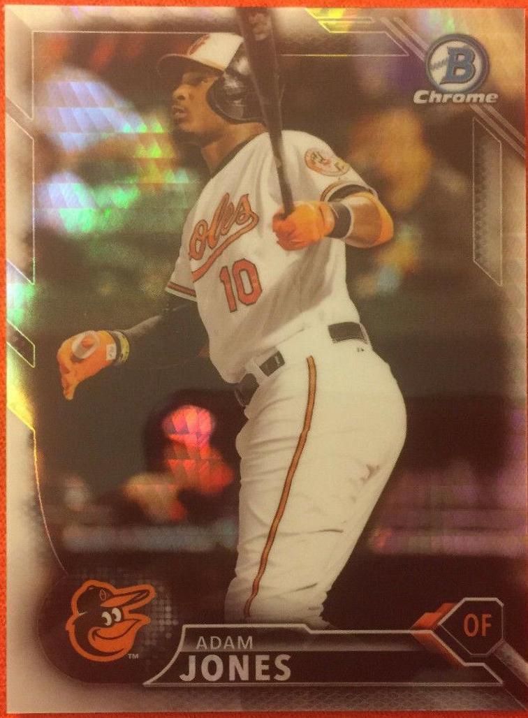 Adam Jones #BNR-12 Baseball Cards 2016 Bowman Chrome National Refractors