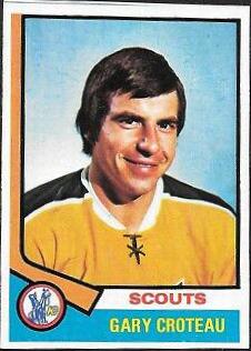 Gary Croteau #36 Hockey Cards 1974 Topps