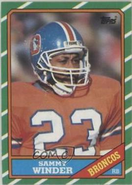 Sammy Winder #113 Football Cards 1986 Topps